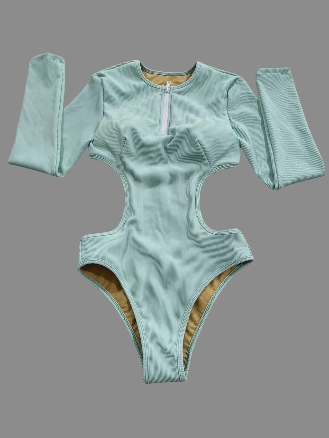 Long sleeve ribbed Nalu suit